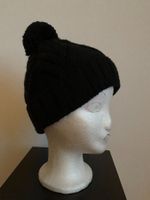 BOGNER Fire+Ice: Schwarze Woll-Mütze mit Pom-Pom, L