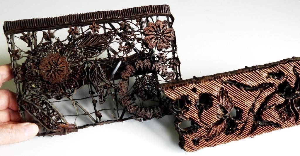 Timbri: 2 antike Batik-Druckstempel, Java 1920er Jahre – Usato da Bürglen venduto da holarctic 4