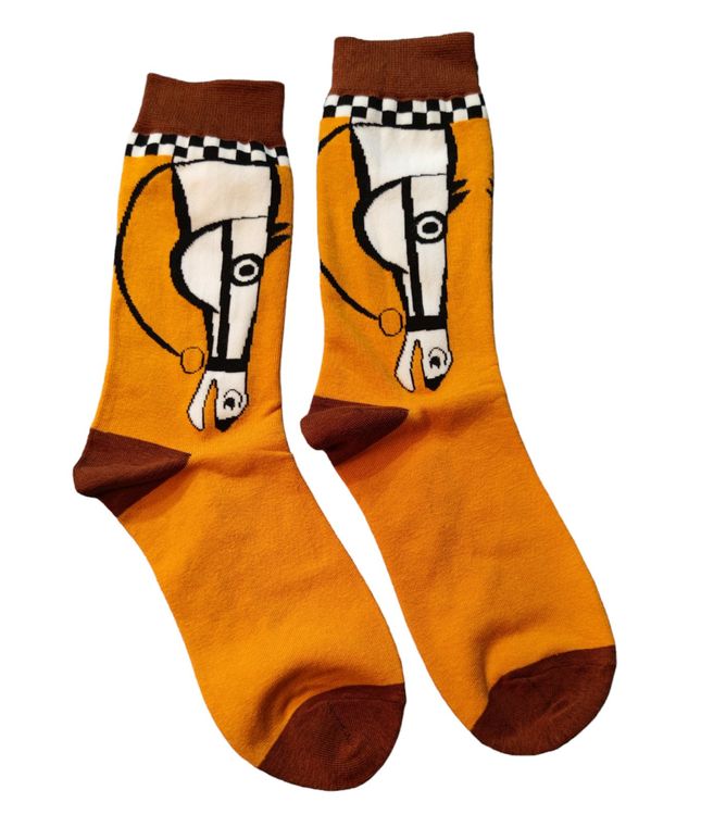 WOWERAT Kinder Socken 'Pferde Classic' – 3er Pack, Handgekettelt, Aus Weicher Baumwolle