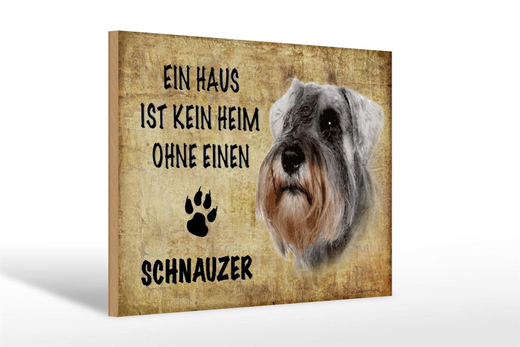 Insegne: Blechschild-SCHNAUZER-KEIN HEIM OHNE EIN – Nuovo e nell'imballaggio originale da Rupperswil venduto da big-one-sale 1