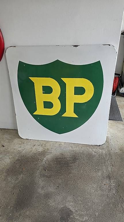 Insegne: Grosses Originales BP Schild 1meter 1960 – Usato da Ettingen venduto da 1964erNachtzugfahrer