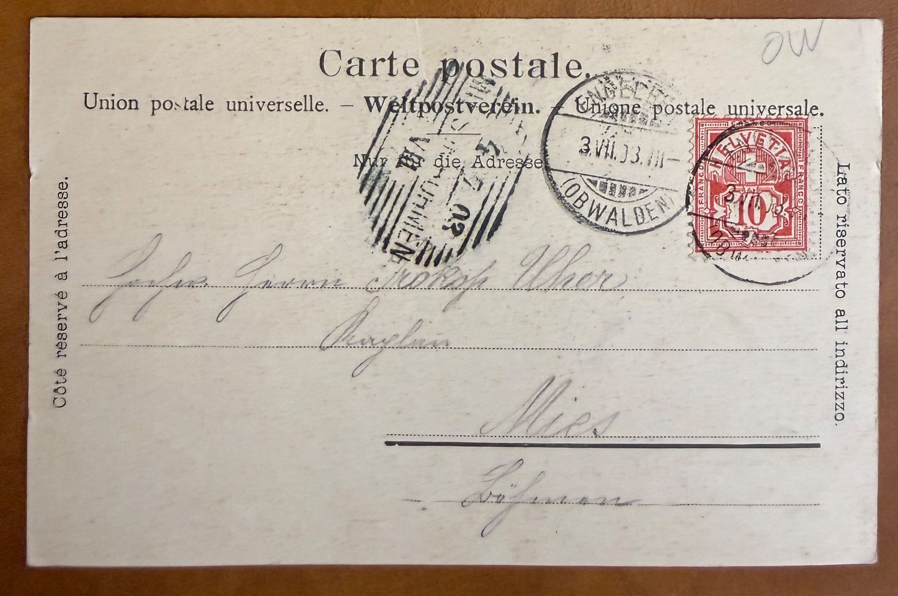 Cartoline postali: Engelberg - Panorama 1903 – Usato da Lutry venduto da Ediego 1