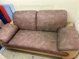 [ANTIK]: 2er Sofa in braun