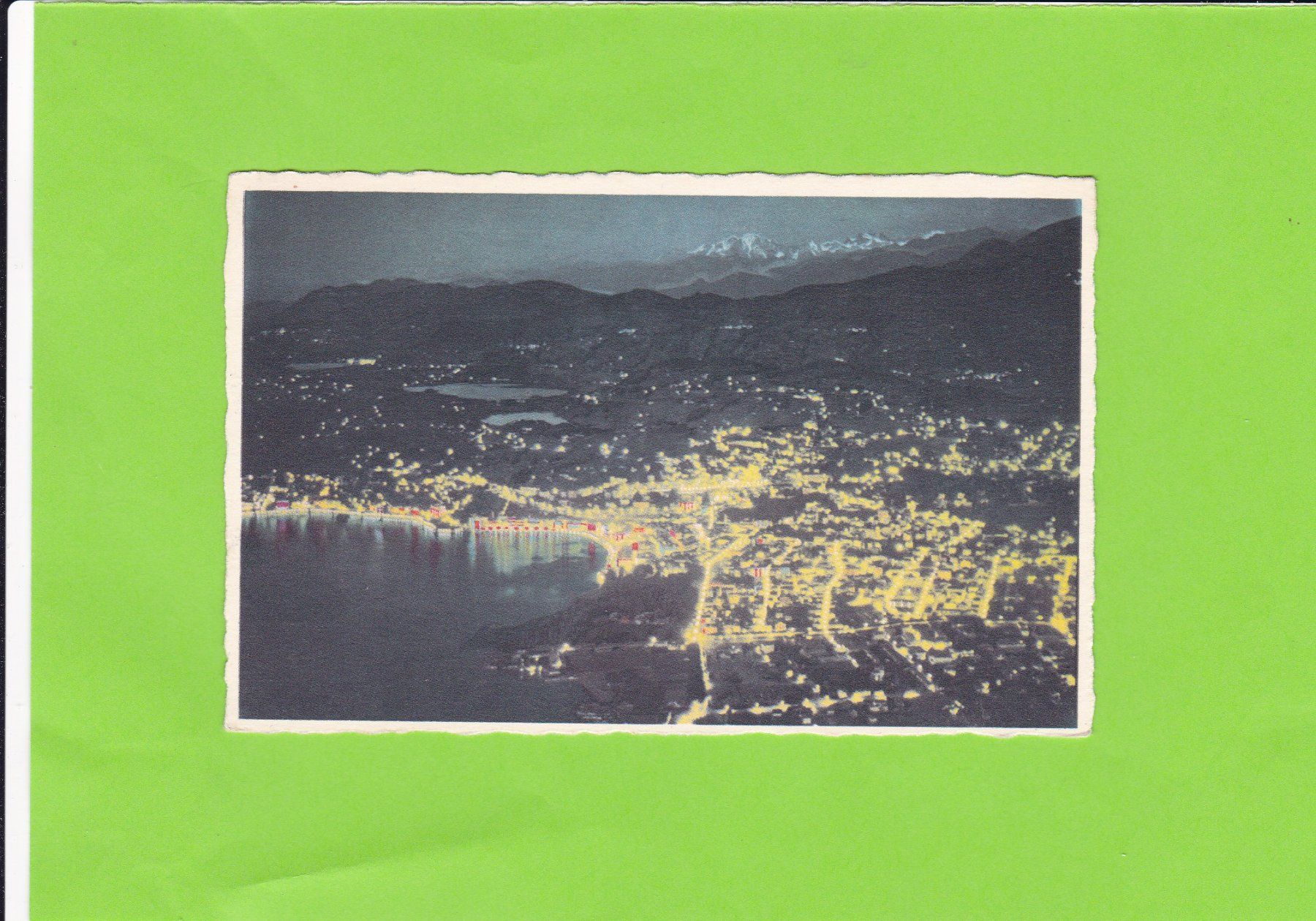 Cartoline postali: Lugano vista notturna dal Monte Brè – Usato da St. Peterzell venduto da neckertal