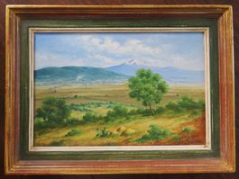 (LAGERVERKAUF) Gemälde - „Landschaft“ Öl auf Leinwand