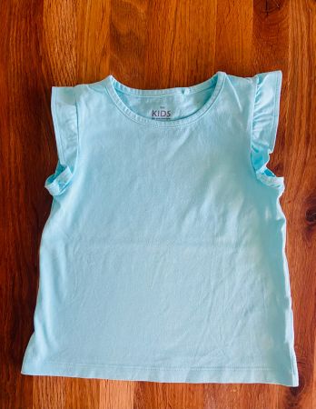 Top von kids/Migros hellblau/türkis, BIO Baumwolle, 98/104cm
