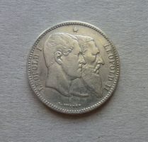 Belgien ++ 2.- Francs 1880, gute Erhaltung