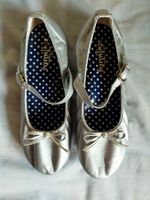 Silberne Mädchen Ballerinas Gr. 33 Kinderschuhe Schuh