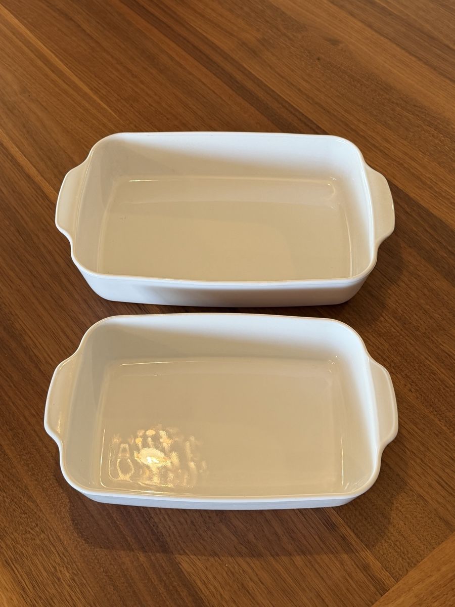 Geschirrsets: 2x Baking dishes white ceramic rectangular – Gebraucht aus Erlenbach ZH von topchick 1