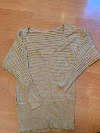 Joli pull doré fête taille 36 ou S