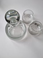 Karaffe, Kristallglas, Whisky oder Wein, mit zwei Gläsern