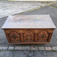 Alte Bauernkiste Holz handbemalt gebraucht