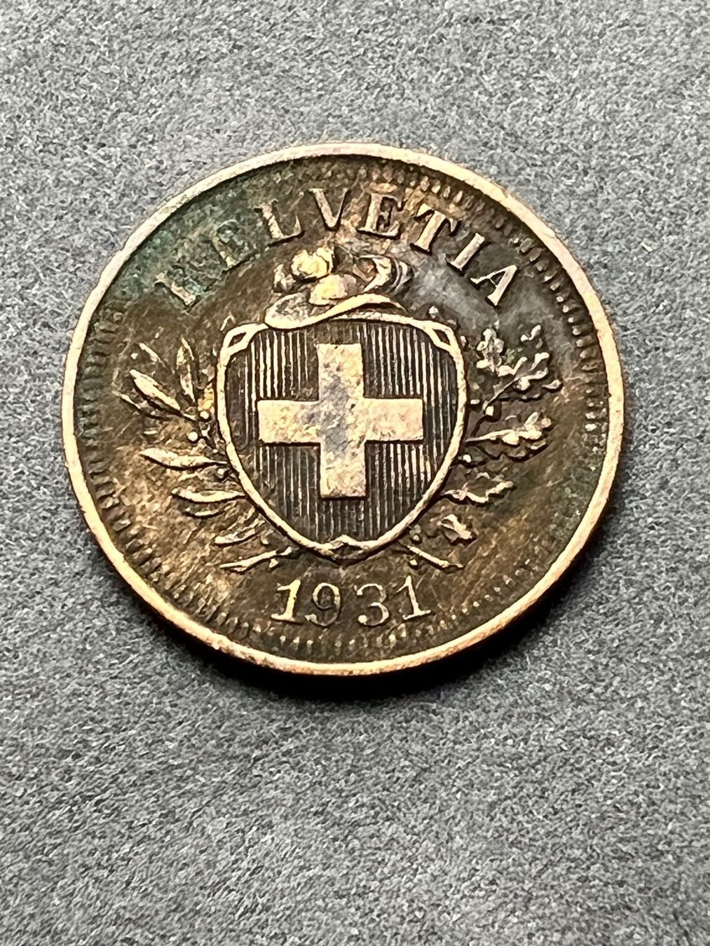 Tutti le monete: 1 Rappen 1931 Schweiz – Usato da Vaduz venduto da Vella007
