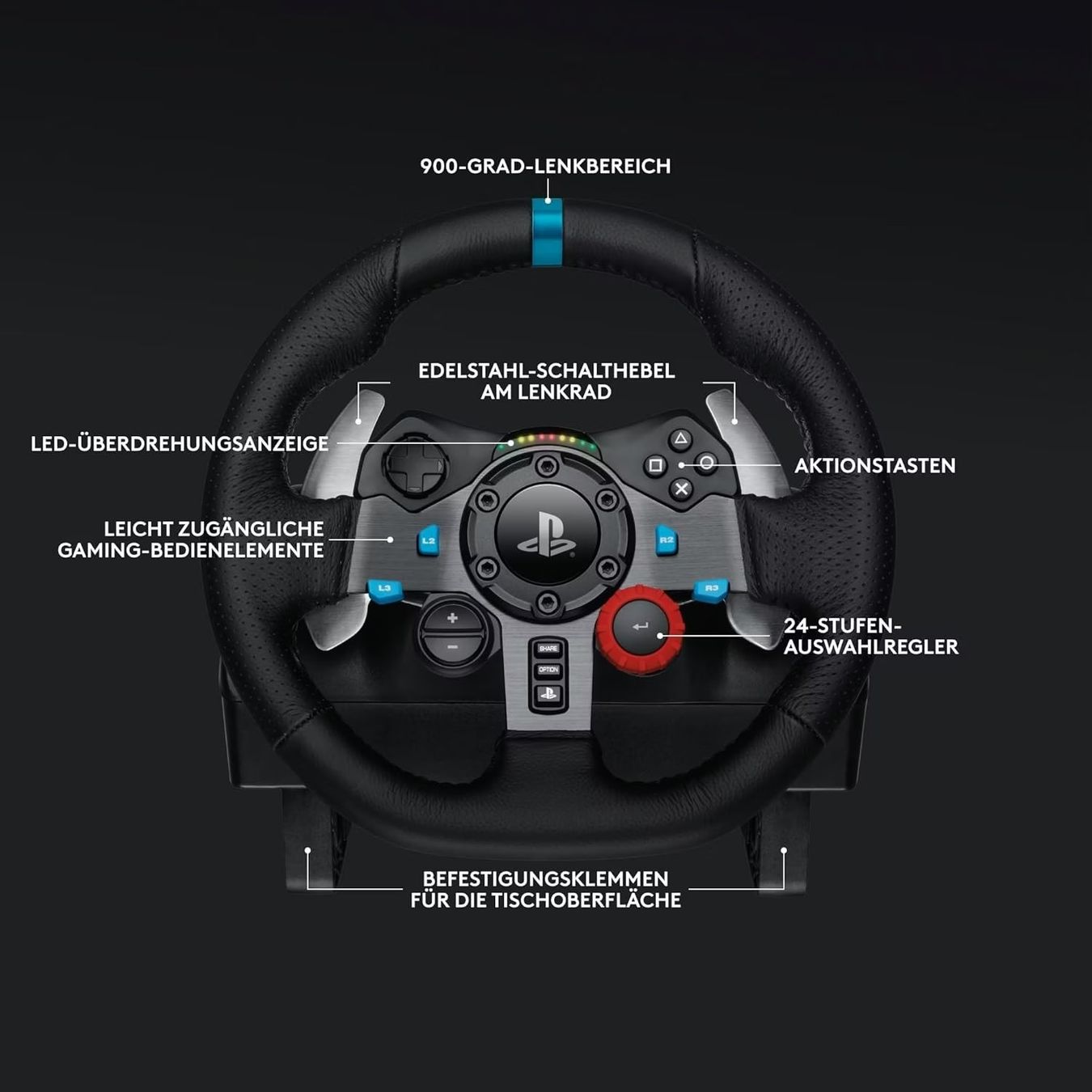 Logitech G29 Driving Force Racing Wheel + Pedale, PC/PS4/PS5 (Gebraucht ...