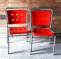 2 x Stella Gartenstühle Burri AG Zürich 1960er Jahren