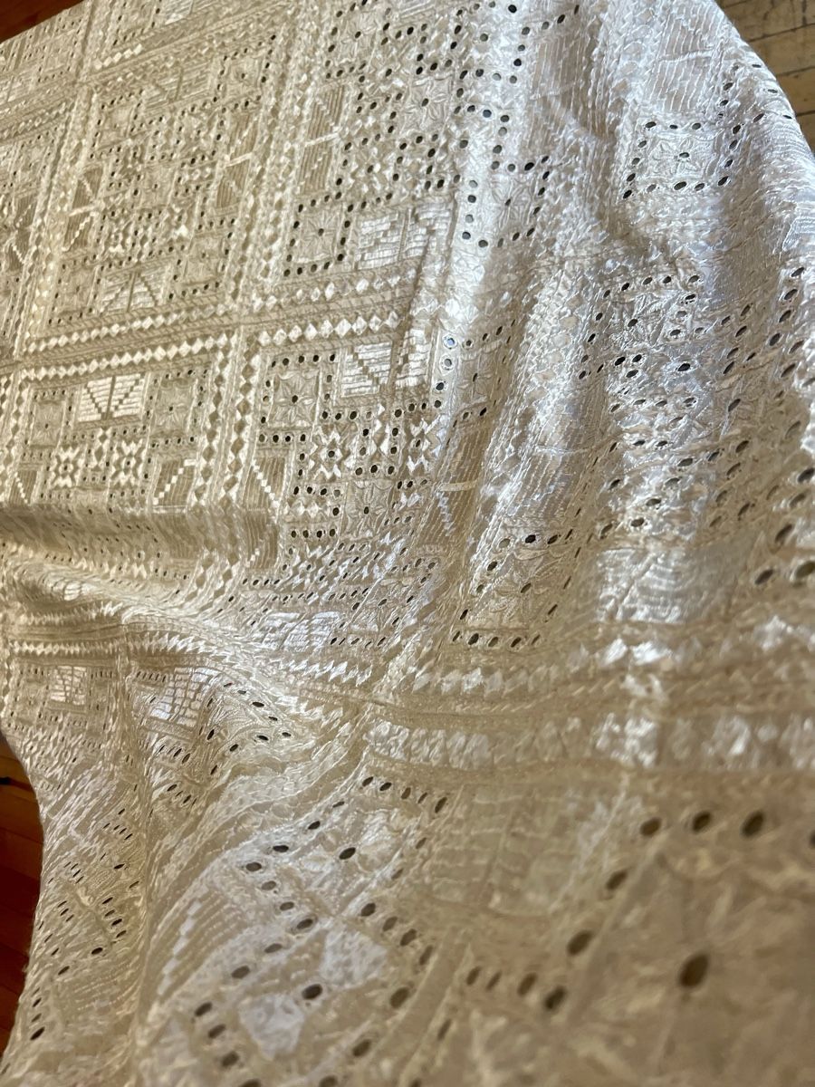 Stoffe: Splendide Couvre-lit / Tenture Indienne Brodée (Neuf) – Neu (gemäss Beschreibung) aus Genève von DELIRBEADS 3
