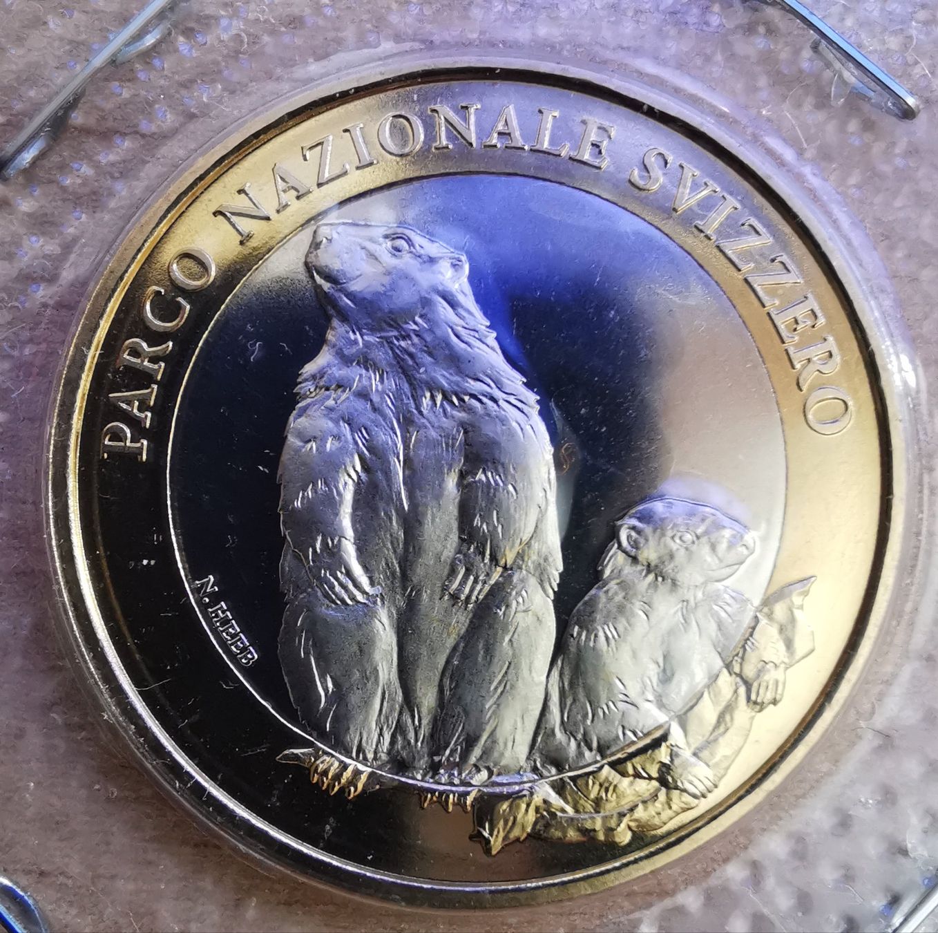 Tutti le monete: Pièce commémorative de 10 Fr., "MARMOTTE" 2010 – Nuovo e nell'imballaggio originale da Carouge GE venduto da mic_vjr5
