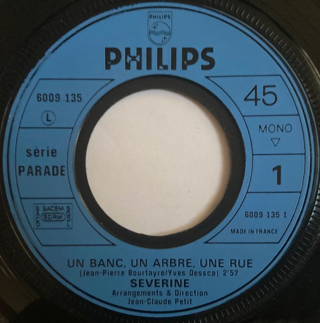 Dischi in vinile: SEVERINE - UN BANC, UN ARBRE, UNE RUE – Usato da Poliez-Pittet venduto da Newtown-Records 2