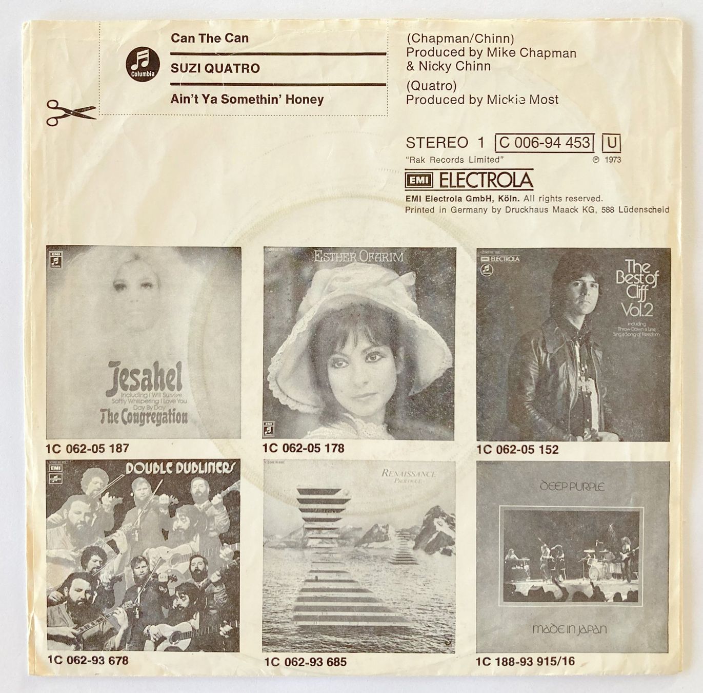 Dischi in vinile: SUZI QUATRO - CAN THE CAN – Usato da Bottens venduto da hotter-than-hell 1