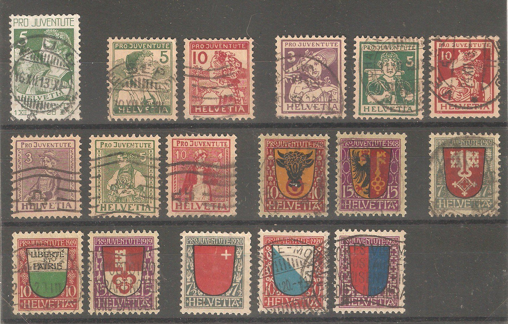 Tous les timbres: PJ  1-17 gest. – D'occasion à Lausanne par Whorvath