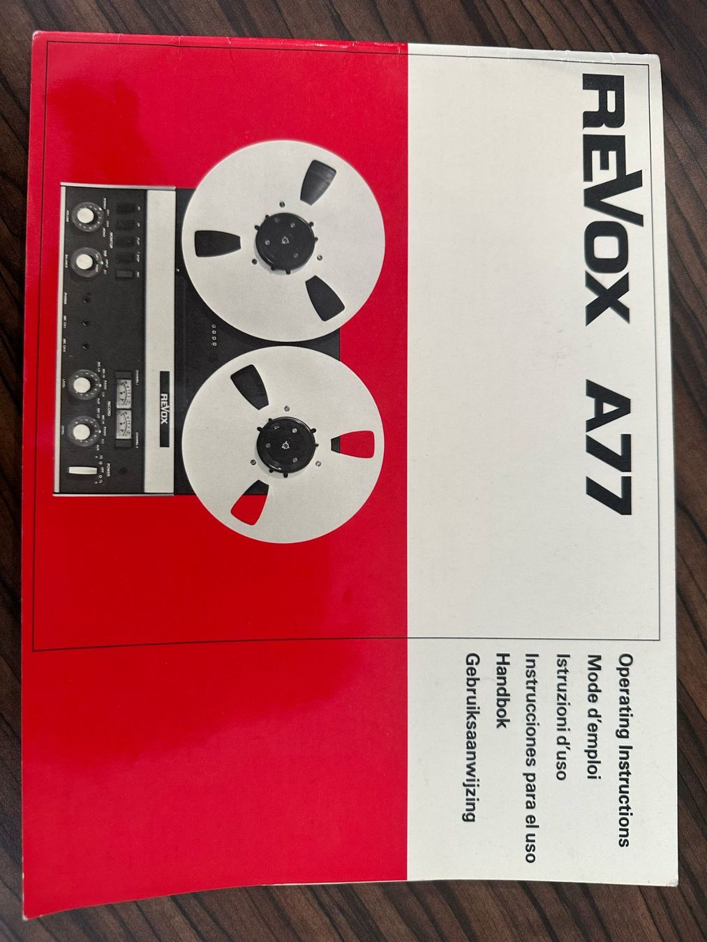Revox Dokumente: Revox A77 Operating Instructions – Gebraucht aus Appenzell von 1xRichtig