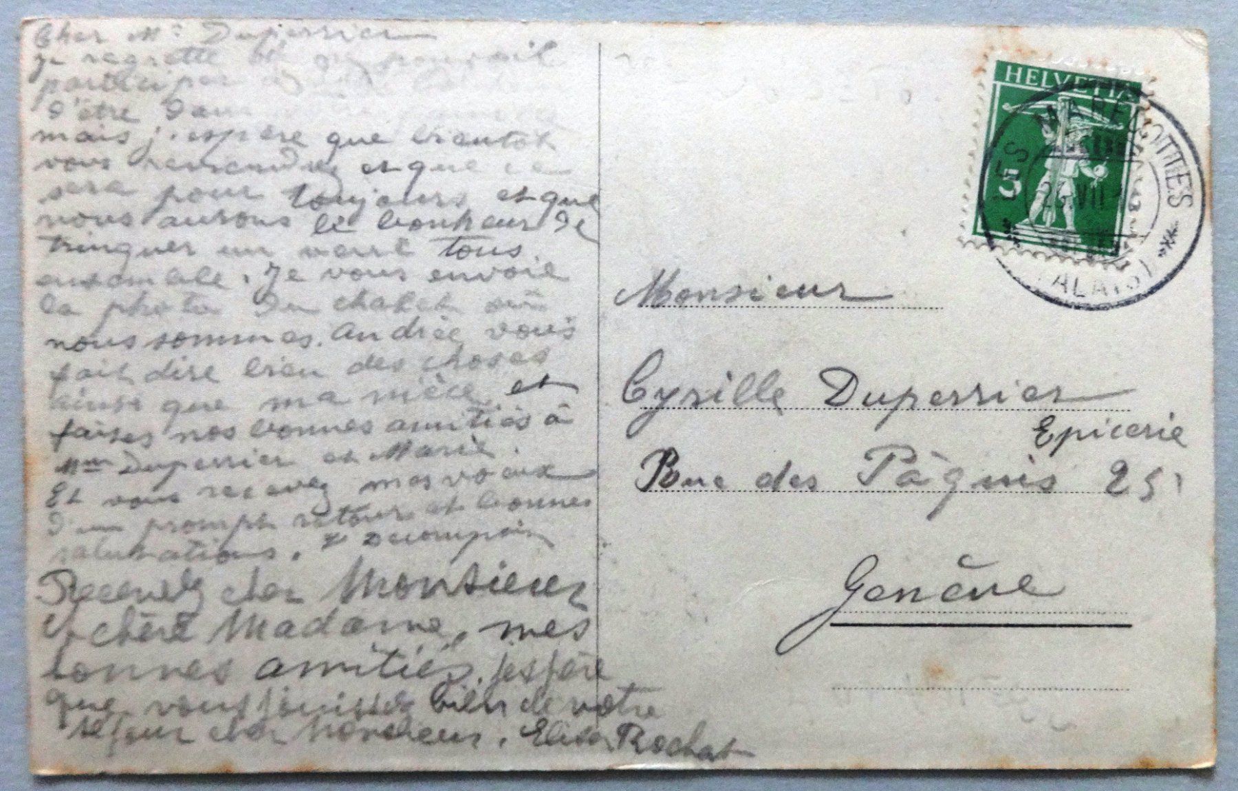 Cartoline postali: Les Marécottes - Chalet de la Fontaine – Difettoso da Fétigny venduto da Billy2miny 1