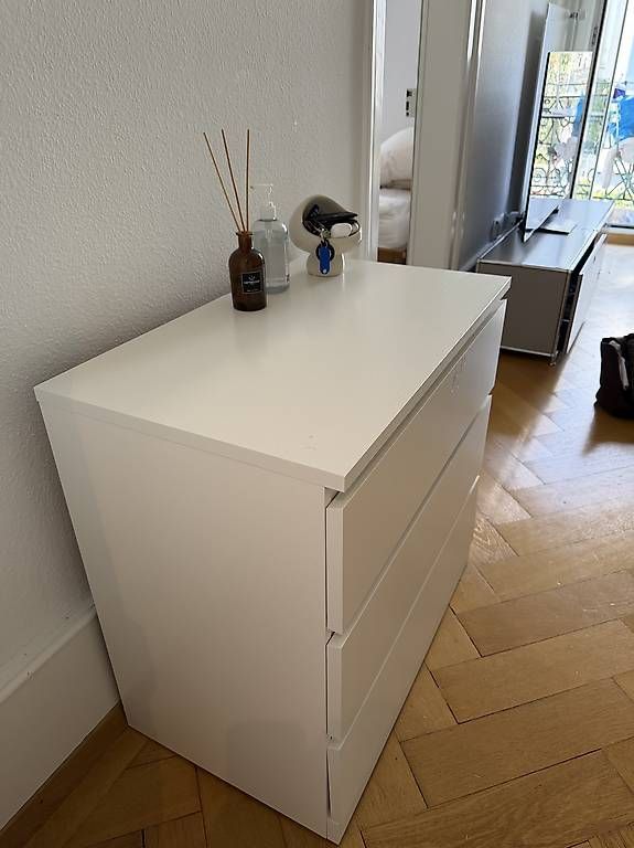 Ikea Cassettiere: IKEA MALM Kommode 3 Schubladen Weiß  Top Zustand – Usato da Bern venduto da MuFanny 2