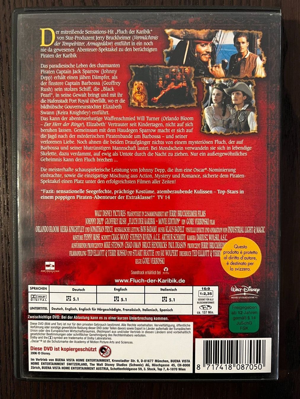 Alle DVDs: Fluch der Karibik – Gebraucht aus Zürich von FilmFreunde 1