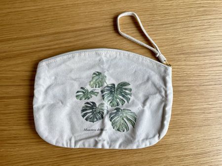 Pochette coton bio motifs Monstera