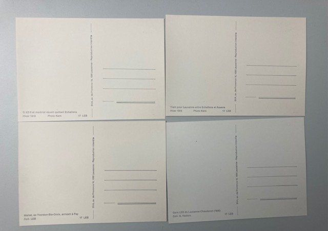 Cartes postales: 10 Ansichtskarten LEB Lausanne -Echallens-Bercher, Eisenbahn – D'occasion à Luzern par Kartenansicht 4