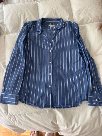 Chemise Tommy Hilfiger bleu rayée T.42 EUR / 10 US