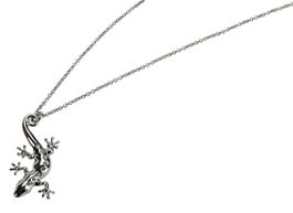 Halskette "Gecko", mit 8 Strasssteinen, in Etui *Ausverkauf*