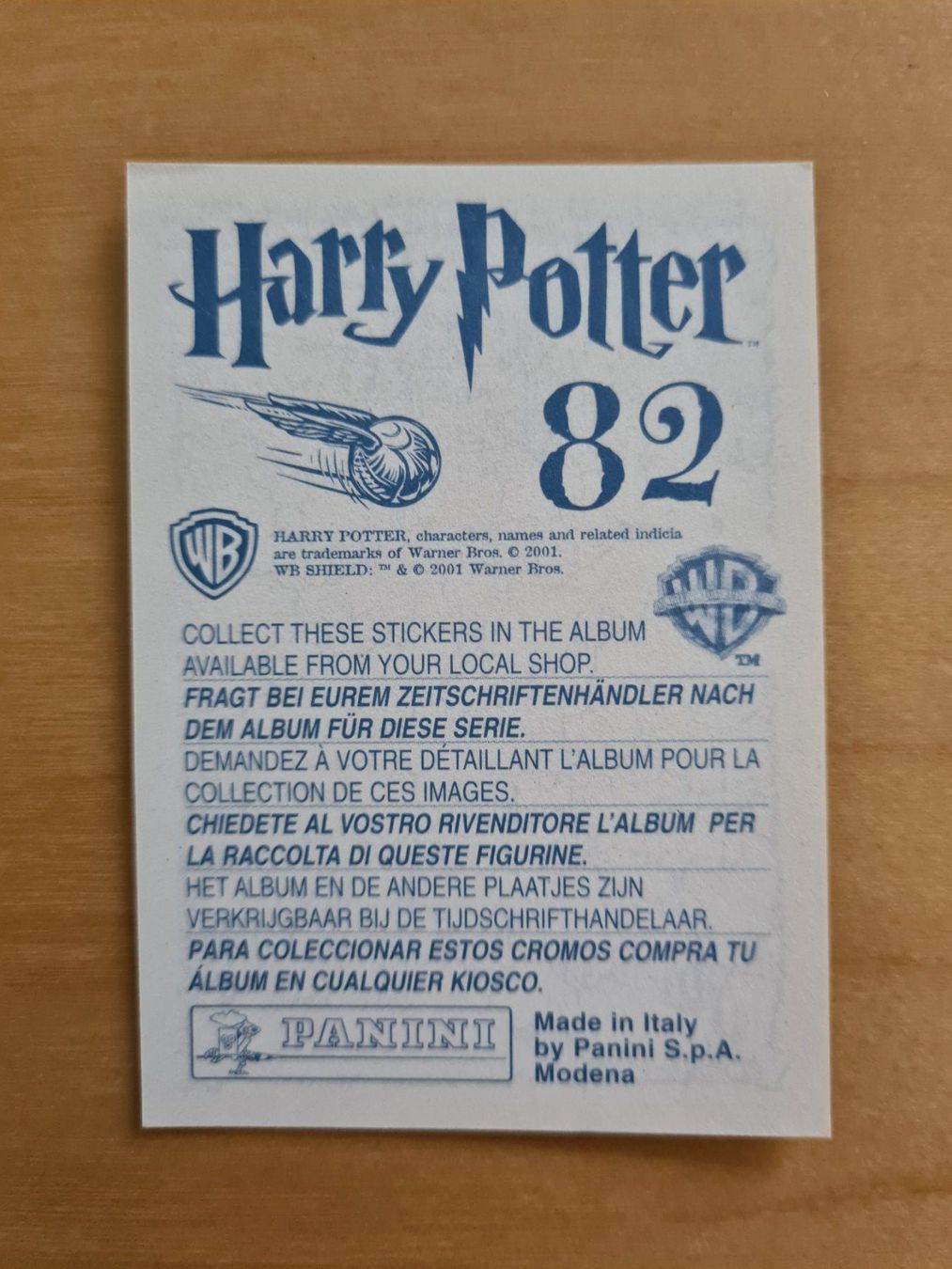 Panini Carte collezionabili: Panini Harry Potter Nr. 82 – Nuovo (secondo la descrizione) da Oberwil BL venduto da Spieltopia 1