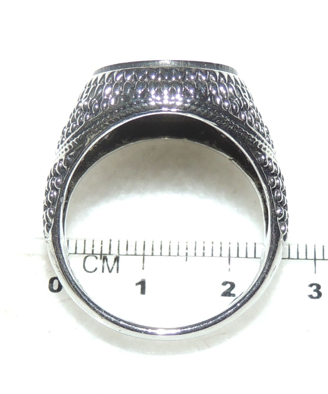 Anelli: SCHÖNER-RING METALL VERSILBERT ONYX OPTIK 65 – Nuovo (secondo la descrizione) da Au ZH venduto da FashionConsultant 2