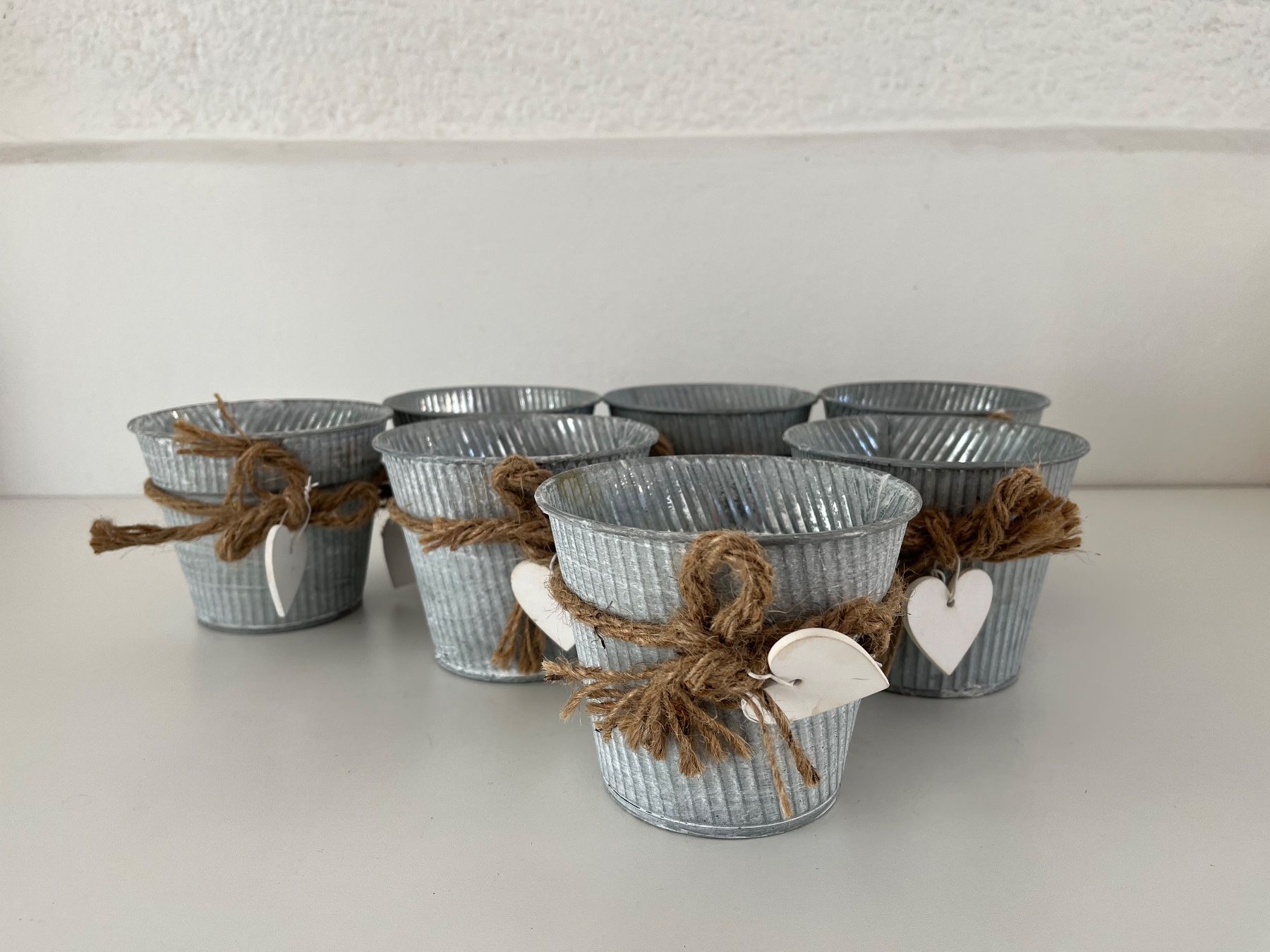 Tutte le decorazioni: 7 Stk. Blechtöpfchen – Usato da Wetzikon ZH venduto da seli03 1