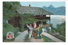 Rütli - Schwur der 3 Eidgenossen (UR/SZ/NW) Präge-Litho 1910