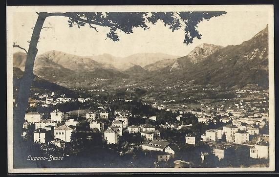 Ansichtskarten: AK Lugano-Besso, Panorama, 1927 – Gebraucht aus Berlin von bartko-reher