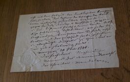 Dokument historisch Beglaubigung Menziken 1844 prägelsiegel