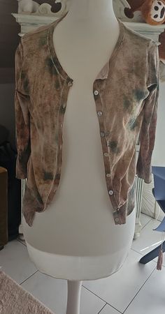 jäckli Gr. M Beige/Braun/Grün seide&cotton Zara