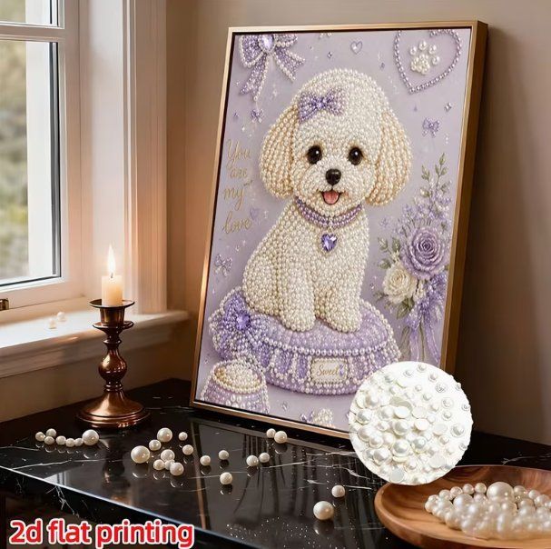Kit bricolage: Diamond Painting Bichon Frisé-9-Perlen-726 – Nuovo e nell'imballaggio originale da Obergösgen venduto da Diydiamant 1