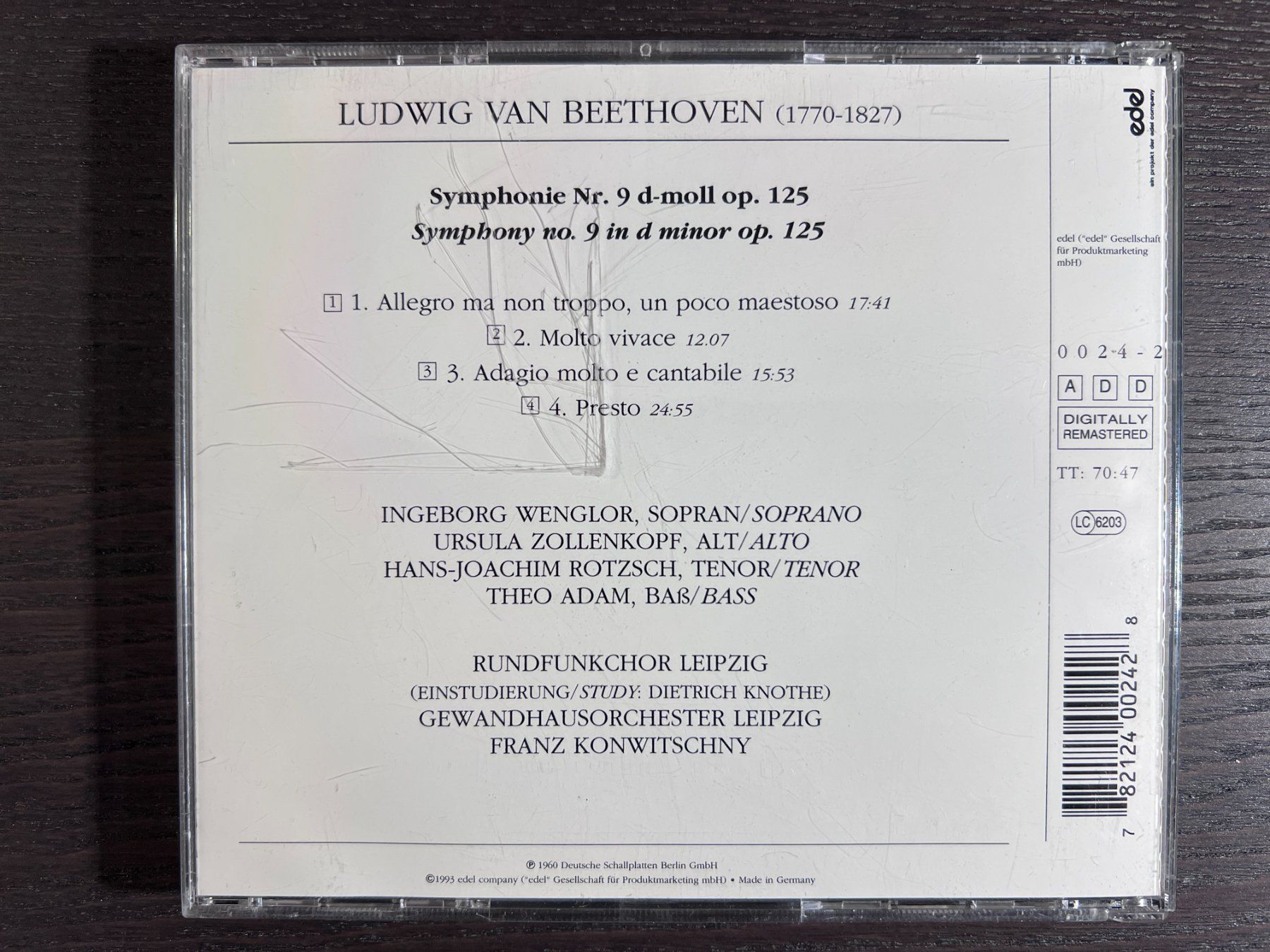 CDs: Franz Konwitschny - Beethoven Symphony No. 9 – Gebraucht aus Zürich von MusikFreunde 1