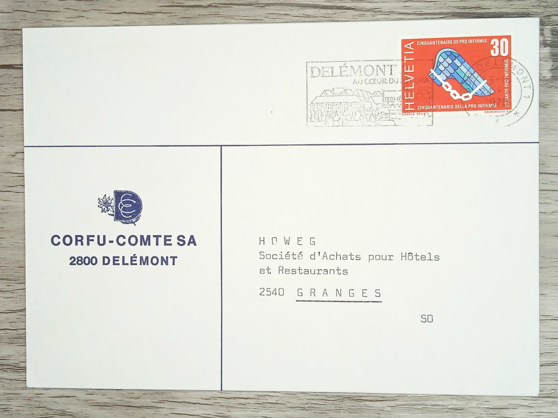 Alle Briefmarken: TR17 Enveloppe + Timbre Suisse 1970 – Gebraucht aus Cousset von Patrick_Collections