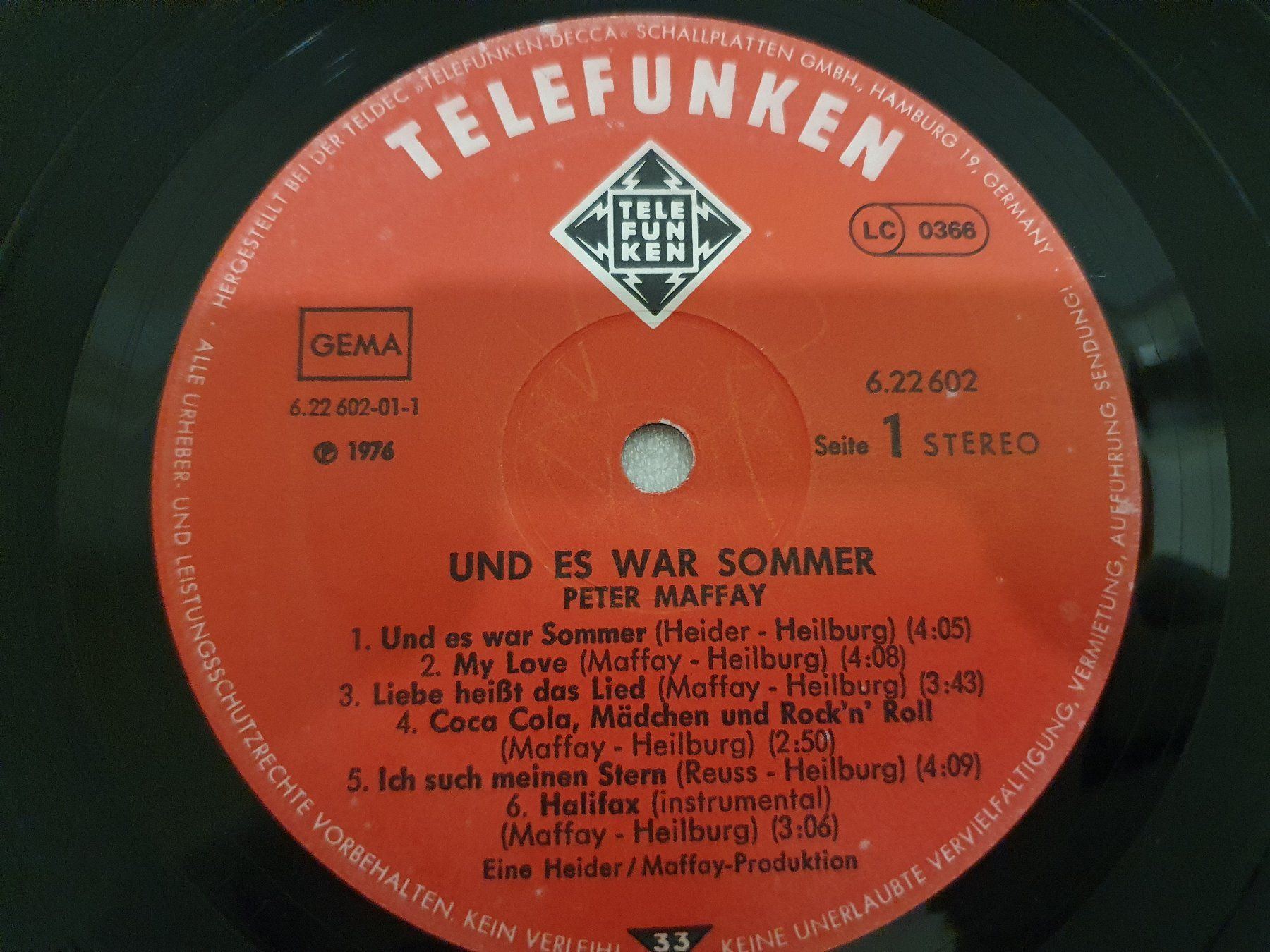 Dischi in vinile: Peter Maffay – Und Es War Sommer – Usato da Uster venduto da Vinyl-Leidenschaft 4