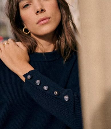Sézane Pullover S – Dunkelblau – sehr guter Zustand