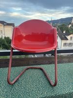 Designerstuhlrot Kunststoff Metall 78 cm