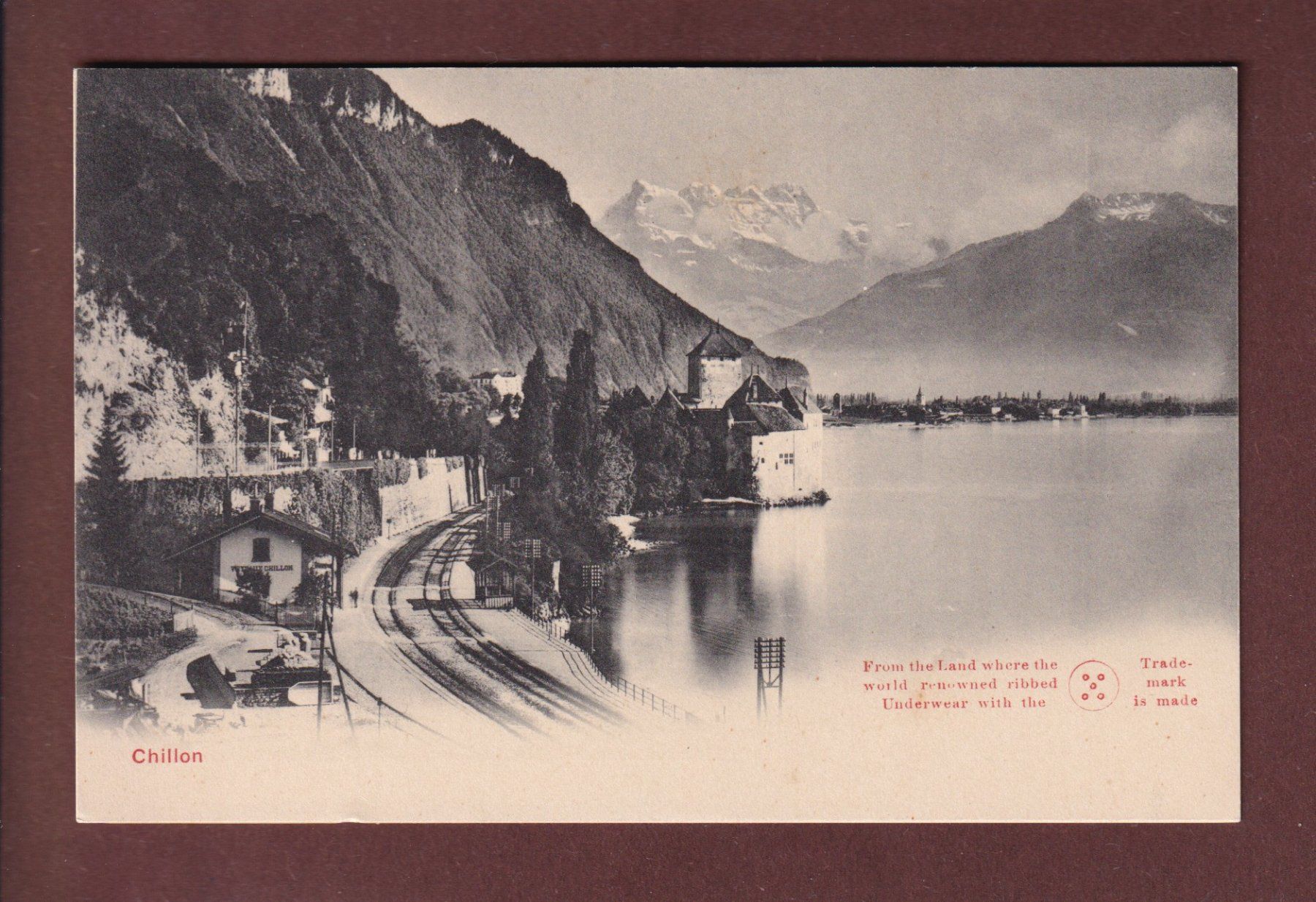 Ansichtskarten: Gare de VEYTAUX - Château de CHILLON – Gebraucht aus Pully von nicecards