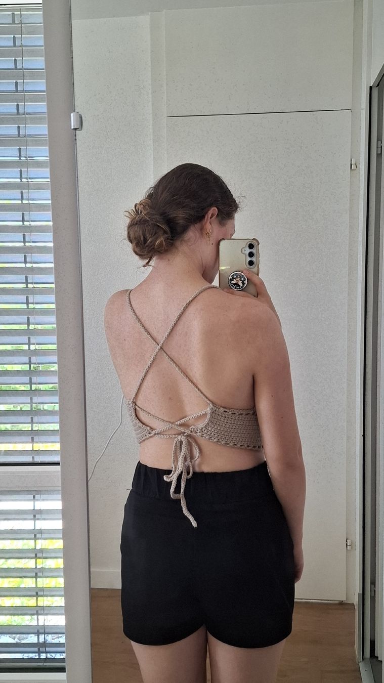 Tops: Handmade Crochet Crop Top beige Size S  – Neuf (Voir description) à Hausen am Albis par ann_2kkx 2
