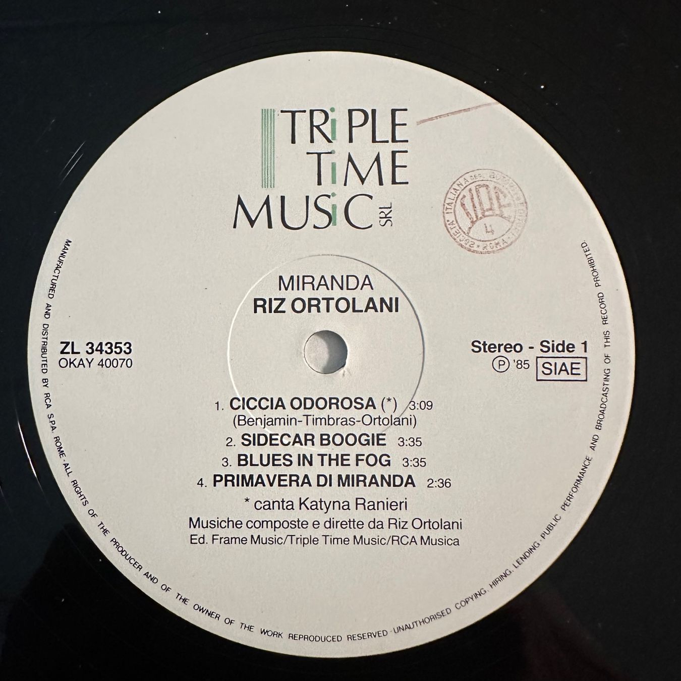 Dischi in vinile: Riz Ortolani - Miranda - LP (tinto brass) – Usato da Caslano venduto da campo_santo 2
