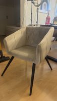 6 x Sessel beige mit schwarzen Beinen guter Zustand
