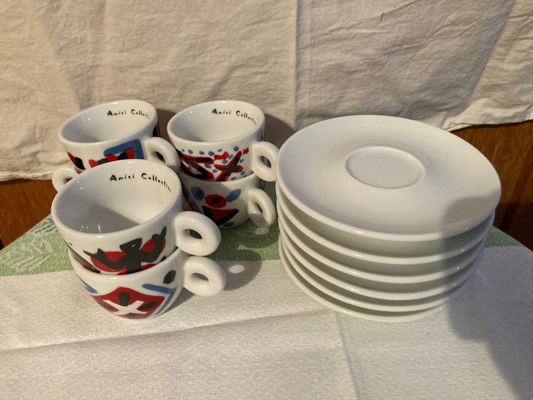 Amici Tazze: Illy Amici Collection 1995 Penk Espresso Tassen cups 6 Stk – Nuovo (secondo la descrizione) da Frick venduto da Freiwillig39